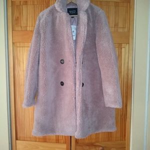Francesca's NWT Teddy Rose Coat